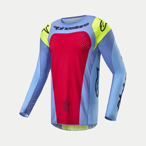 Alpinestars 2024 Techstar Ocuri Jersey (Light Blue/Yellow Fluo/Red Berry)